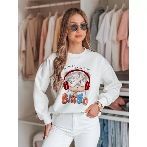  Dámská mikina DSTREET LALA VIBE BY1504 BÍLÁ 