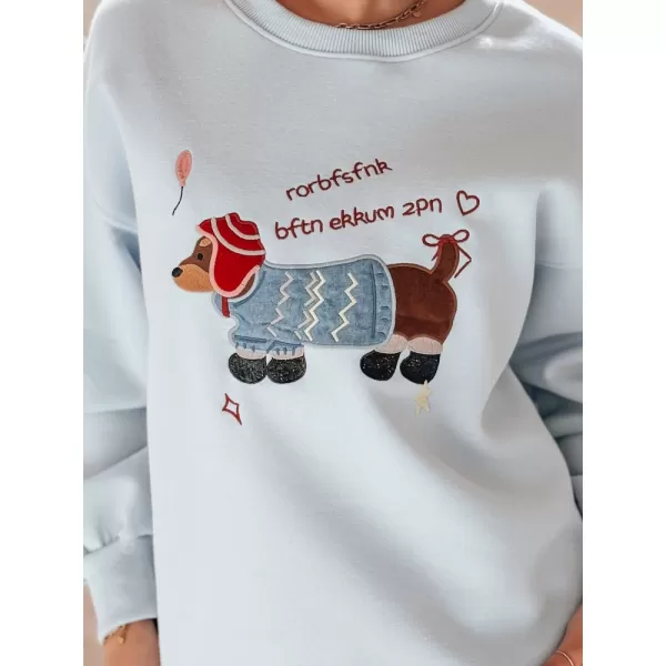  Dámská mikina DSTREET DOGSWEETY BY1479 MODRÁ 