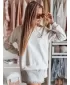 Dámská mikina DSTREET CHERSOFT BY1402 SVĚTLE ŠEDÁ