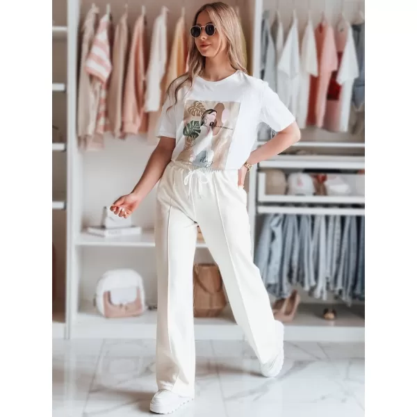 Dámské tepláky DSTREET DRESSANIK UY2703 BÍLÁ 