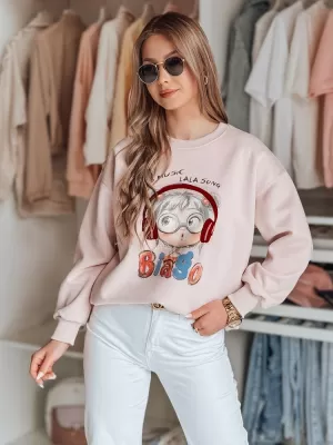 Dámská mikina DSTREET LALA VIBE BY1505 RŮŽOVÁ
