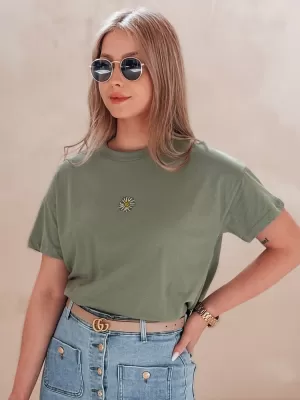Dámské triko DSTREET FLORTA RY2556 ZELENÁ