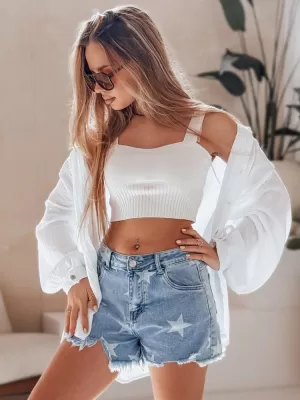 Dámské kraťasy DSTREET MOONSTAR SY0471 MODRÁ