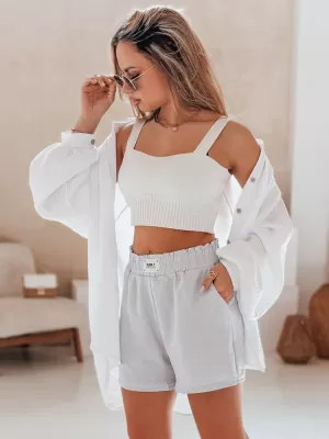 Dámské kraťasy DSTREET OWN STYLE SY0454 SVĚTLE ŠEDÁ