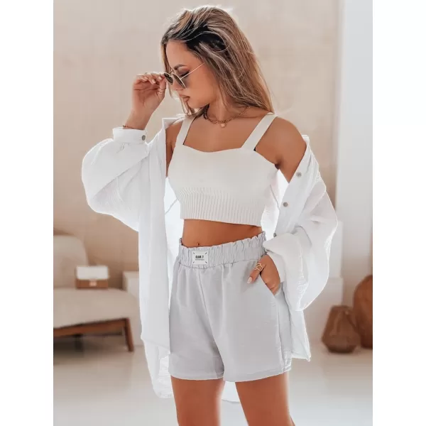  Dámské kraťasy DSTREET OWN STYLE SY0454 SVĚTLE ŠEDÁ 