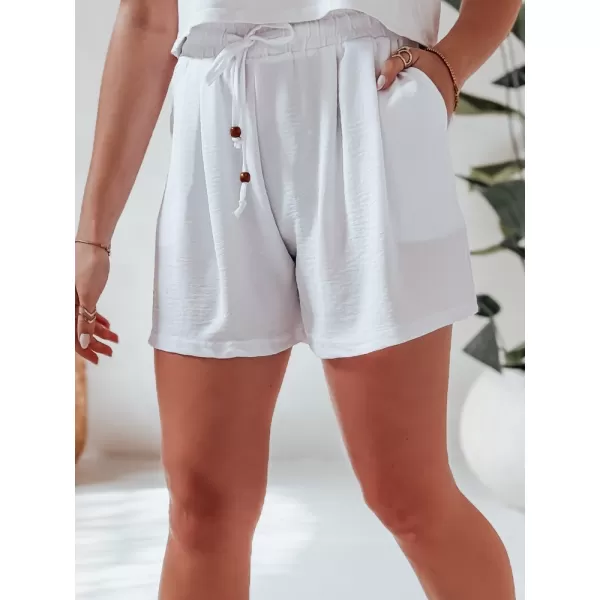  Dámské kraťasy DSTREET SUMMER TRIP SY0438 BÍLÁ 