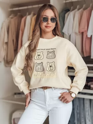 Dámská mikina DSTREET MISOBEARS BY1435 BÍLÁ