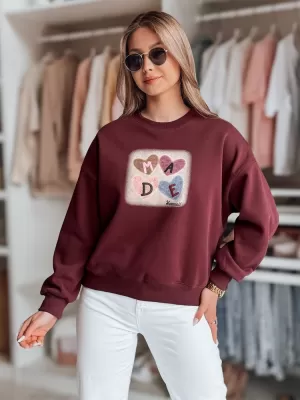 Dámská mikina DSTREET MADELIN BY1458 BORDOVÁ