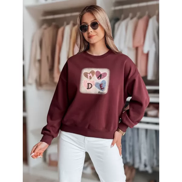  Dámská mikina DSTREET MADELIN BY1458 BORDOVÁ 