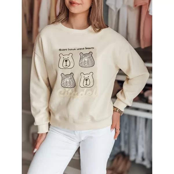  Dámská mikina DSTREET MISOBEARS BY1435 BÍLÁ 