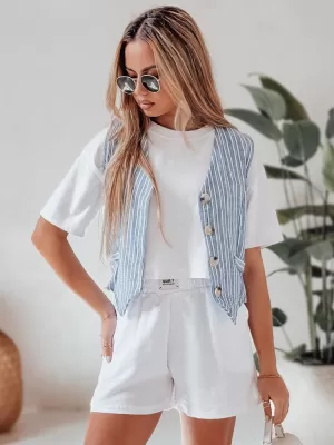Dámské kraťasy DSTREET OWN STYLE SY0456 BÍLÁ