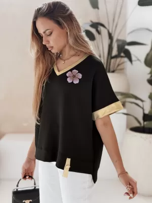 Dámské triko DSTREET SHINE LOVE UY2912 ČERNÁ
