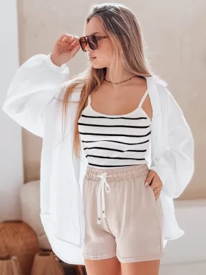 Dámské kraťasy DSTREET HOT VIBE SY0441 BÉŽOVÁ
