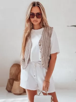 Dámské kraťasy DSTREET HOT VIBE SY0444 BÍLÁ