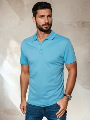 Pánské polo triko DSTREET PX0552 MODRÁ