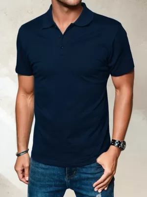 Pánské polo triko DSTREET PX0553 TMAVĚ MODRÁ