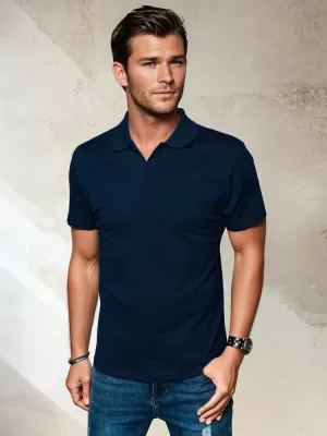 Pánské polo triko DSTREET PX0553 TMAVĚ MODRÁ