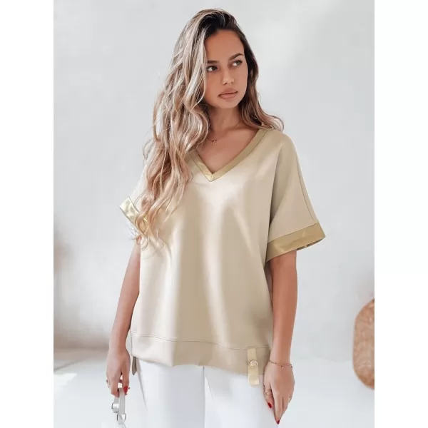  Dámské triko DSTREET SHINE LOVE RY2914 BÉŽOVÁ 